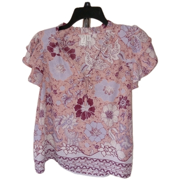 Joie Multi Colored Floral Print Top SP - Picture 2 of 12